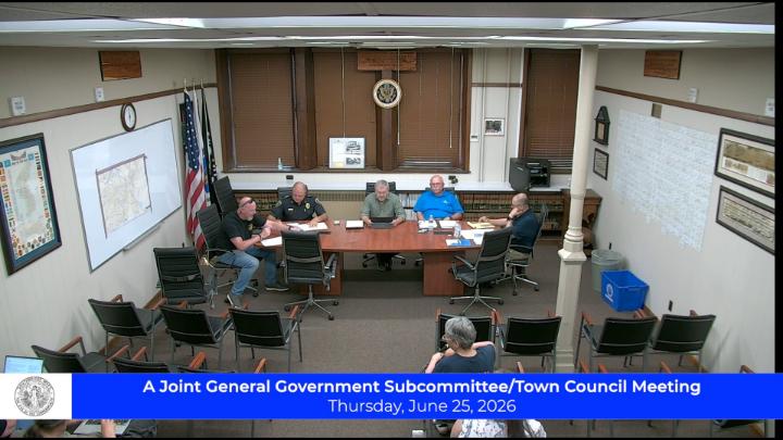 Thumbnail image for A Joint General Government Subcommittee Town Council Meeting 6-25-26