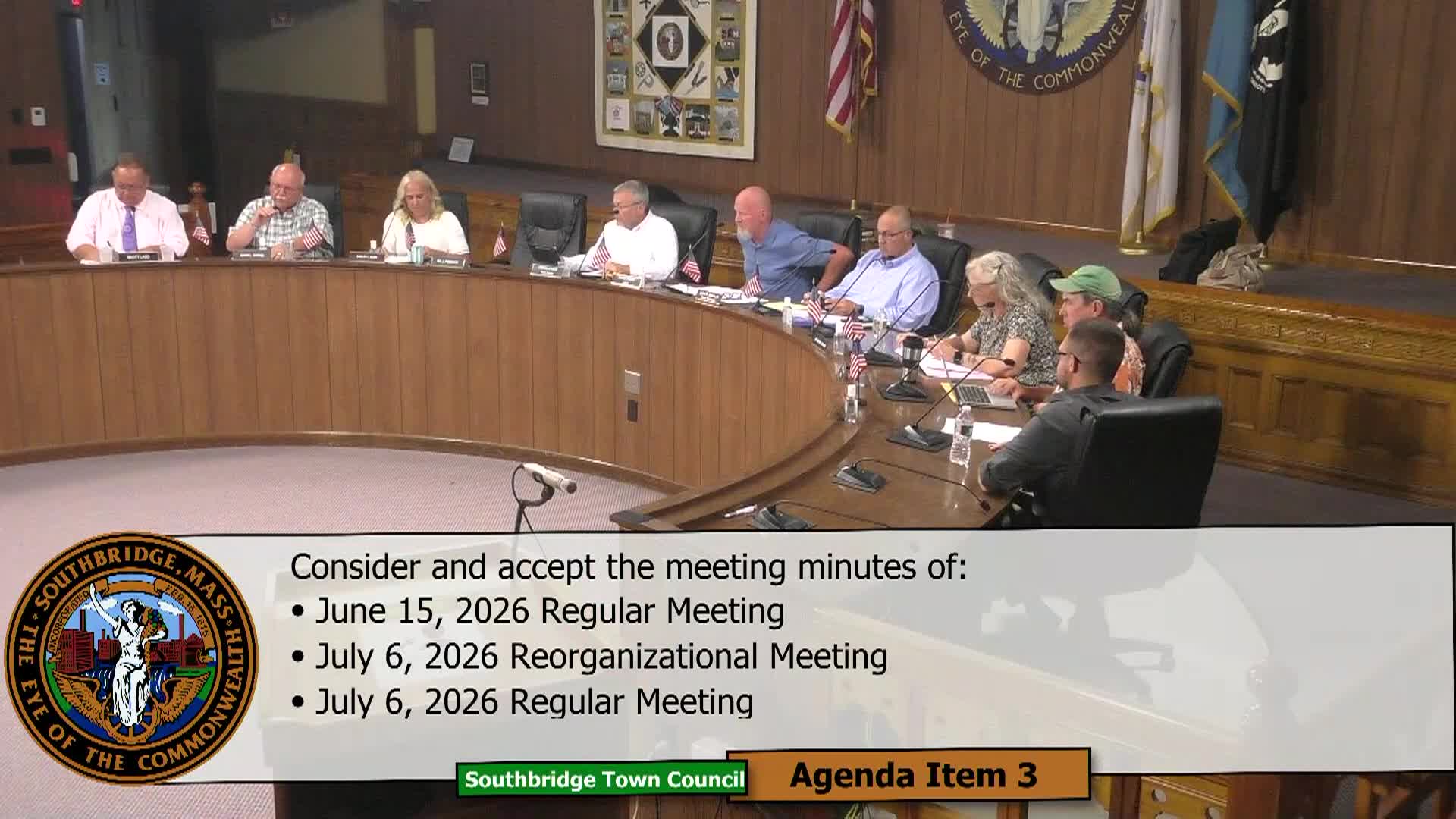 Thumbnail image for Town Council Meeting:   Live - 7/27/2026