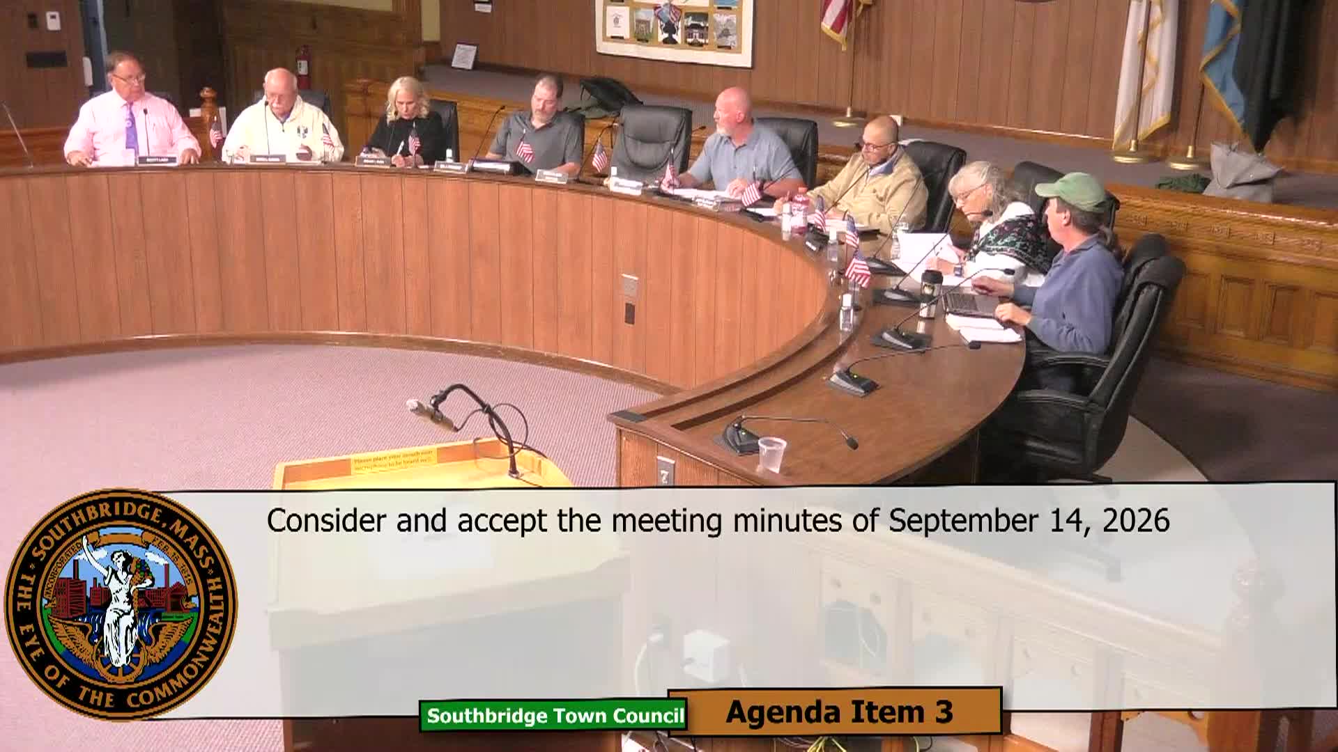 Thumbnail image for Town Council Meeting:   Live - 9/21/2026